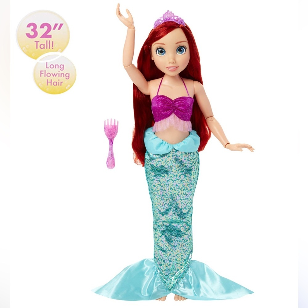 Rare 32” Disney Princess Ariel My Size Play date Doll